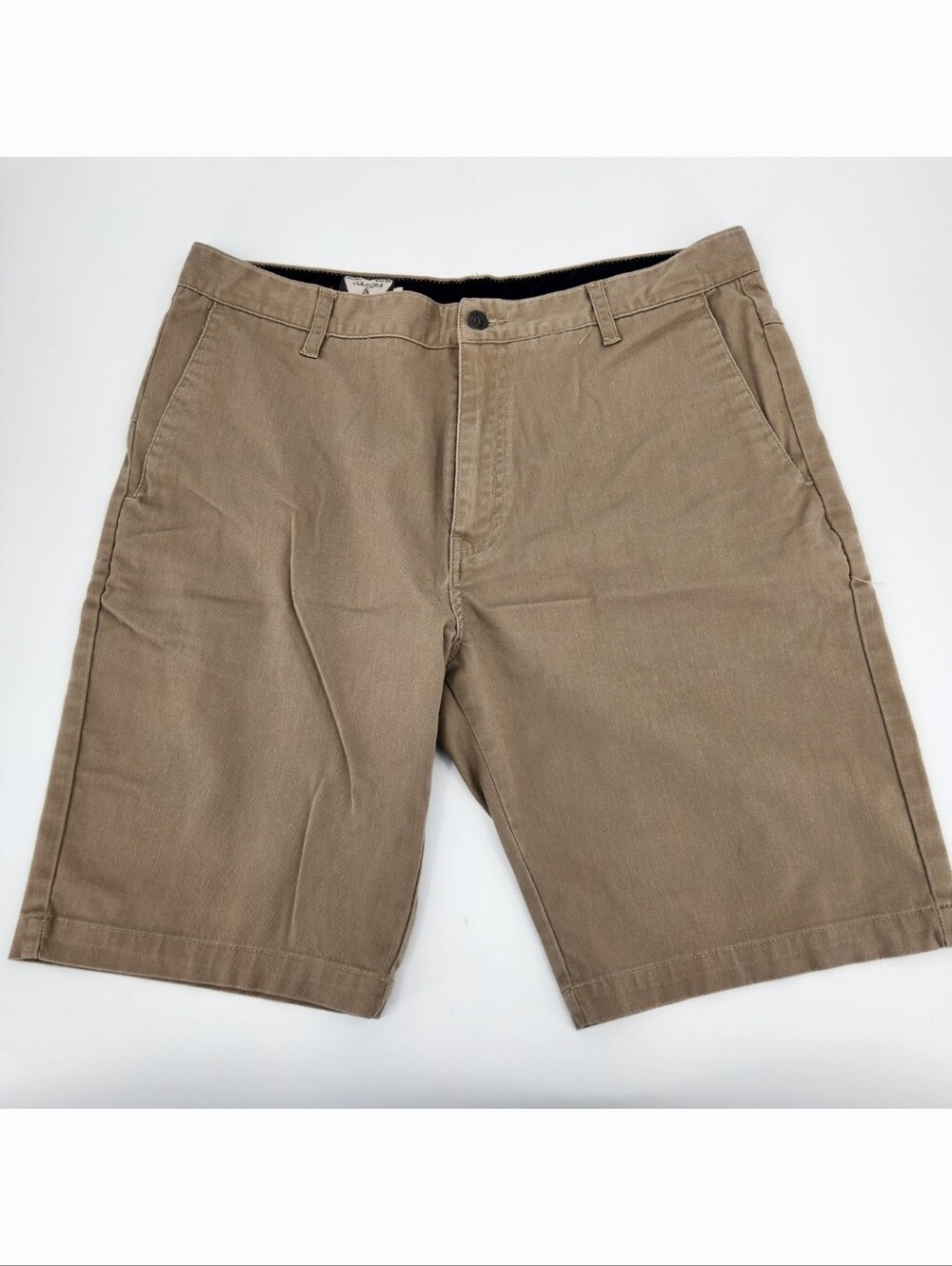 Volcom Modern Stretch Chino Shorts Mens Size 36 Khaki